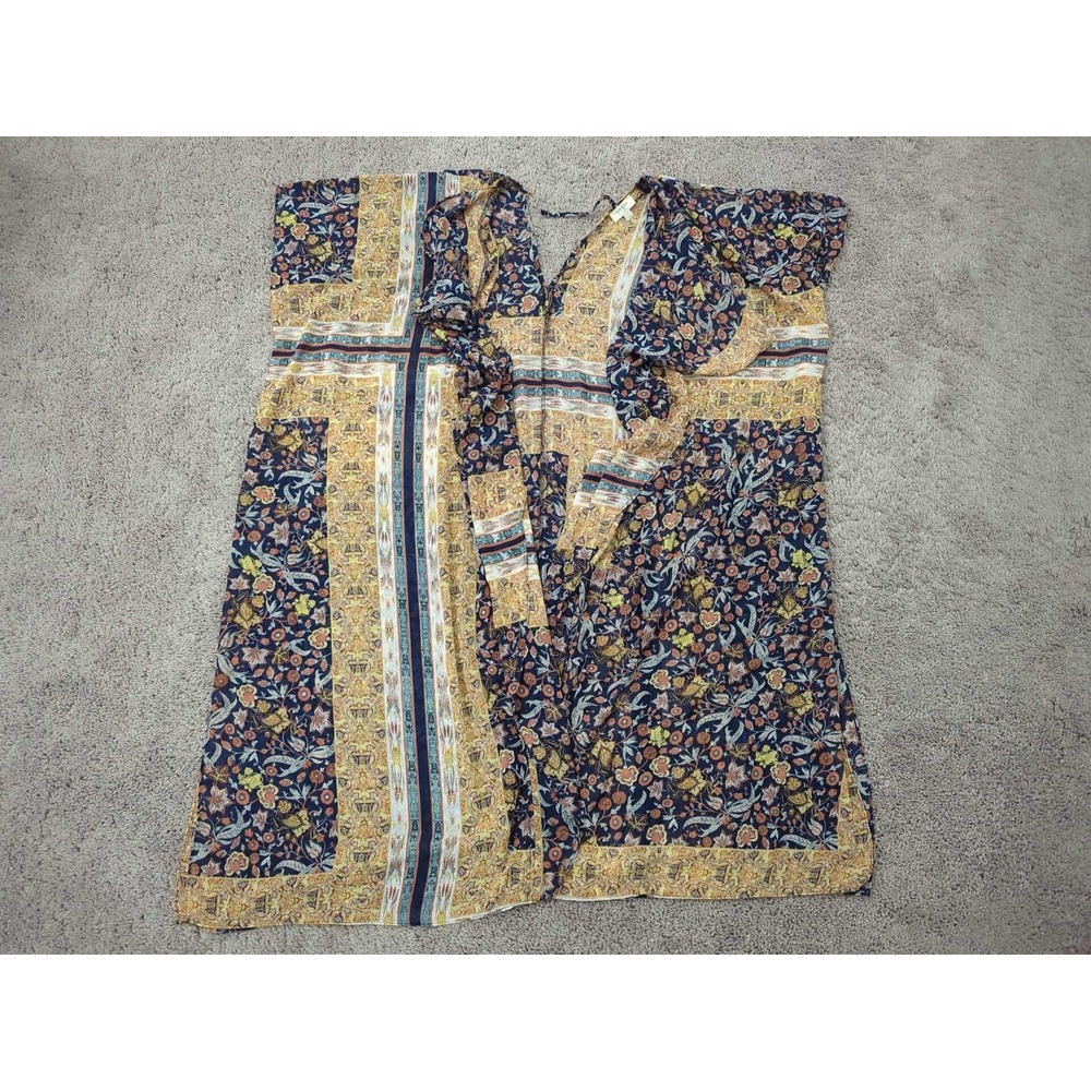 Umgee Cover Up Womens M/L‎ PLUS Floral Open Front Midi